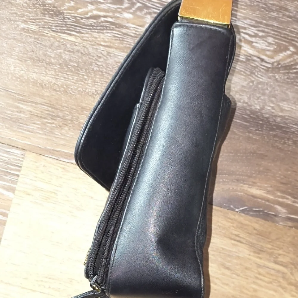 Black and Gold Crossbody Bag Handmade - Picture 11 of 14